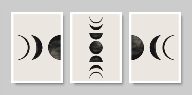 时尚集月相抽象当代图片下载