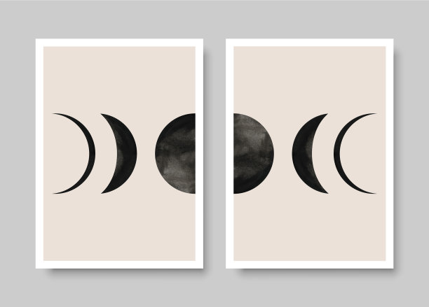 时尚集月相抽象当代图片下载