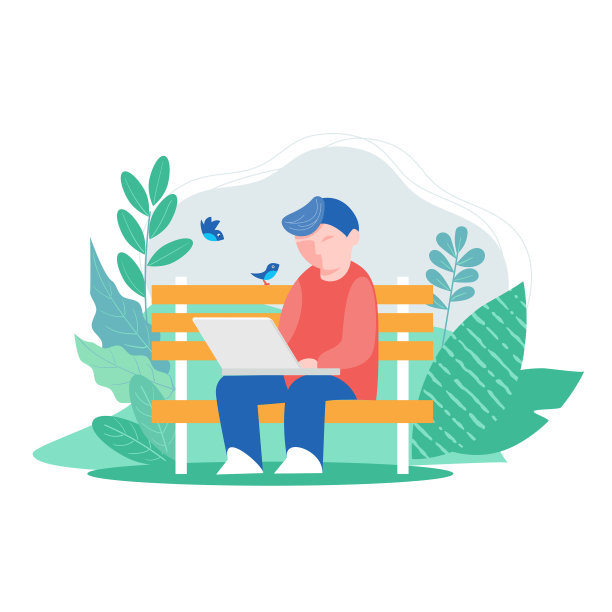 一个青少年坐在长凳上，拿着笔记本电脑图片下载