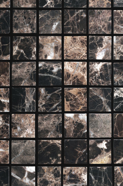 背景和纹理的棕色大理石马赛克。图片下载