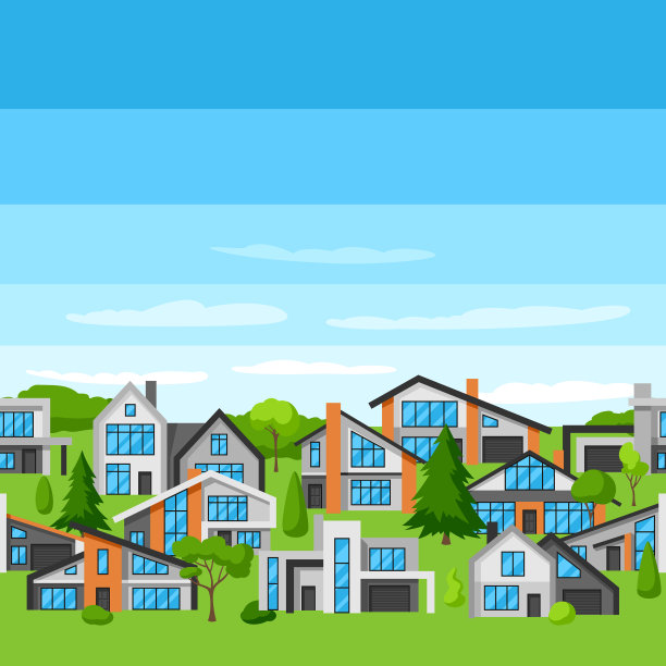 无缝模式与现代豪宅真实结合图片下载