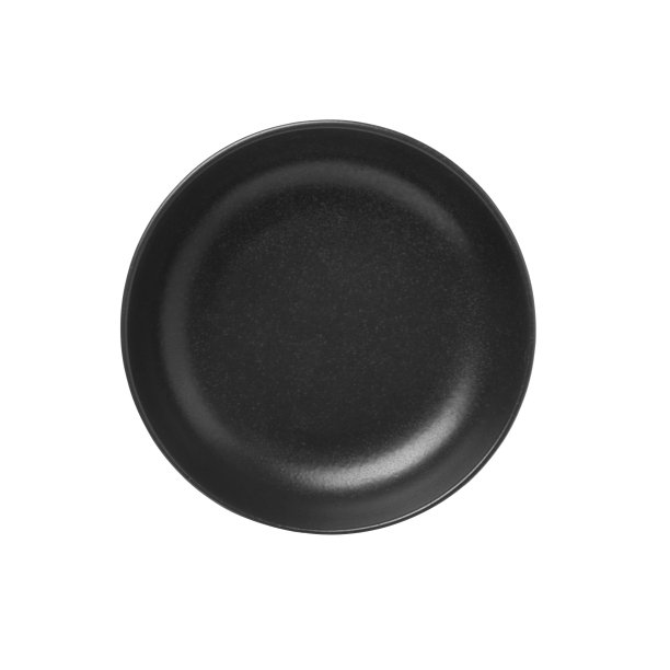 黑色空圆板上的白色孤立背景，俯视图。图片下载