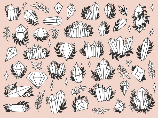 手绘水晶套装图片下载