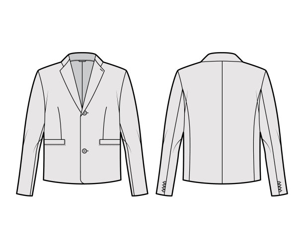 单排扣夹克套装技术时尚图片下载