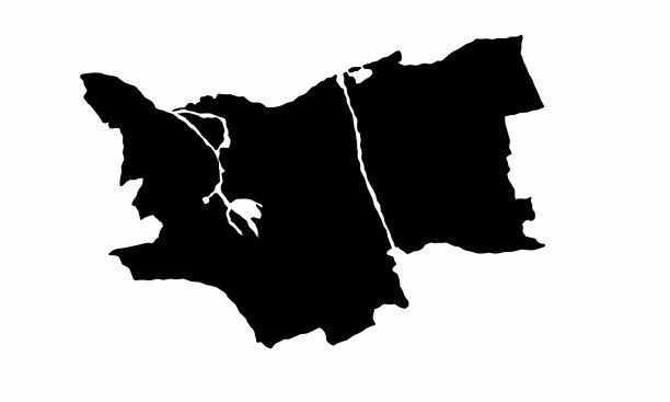 荷兰赫托根博斯市的剪影地图图片下载