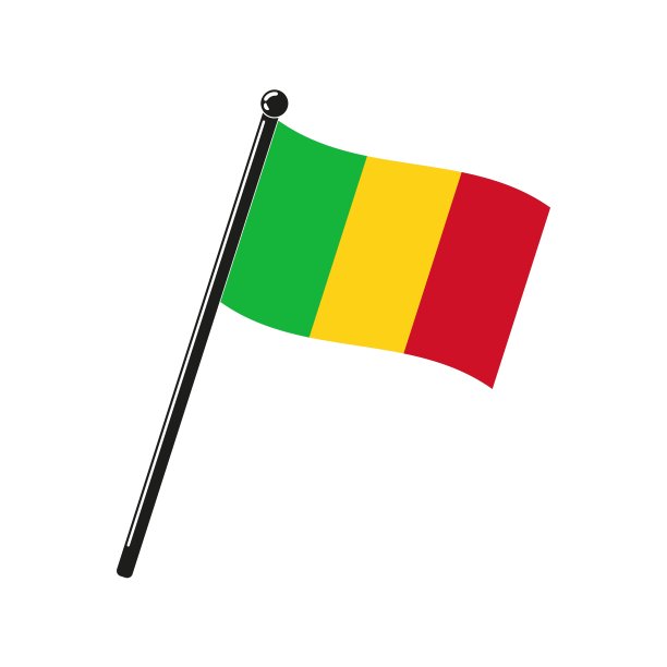 马里共和国国旗上的大棒图片下载