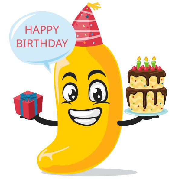 矢量插图的香蕉吉祥物或角色图片下载