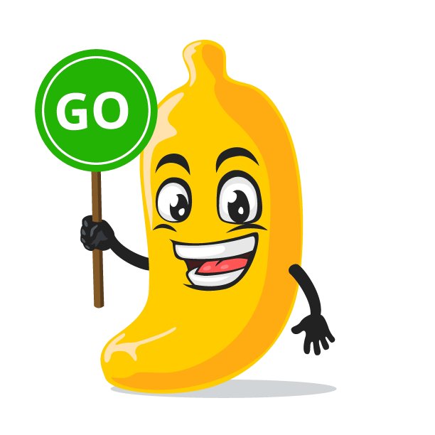 矢量插图的香蕉吉祥物或角色图片下载