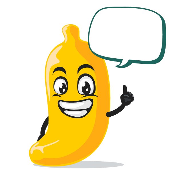矢量插图的香蕉吉祥物或角色图片下载