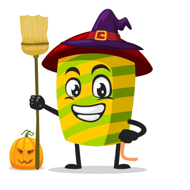 矢量插图的烟花吉祥物或角色图片下载