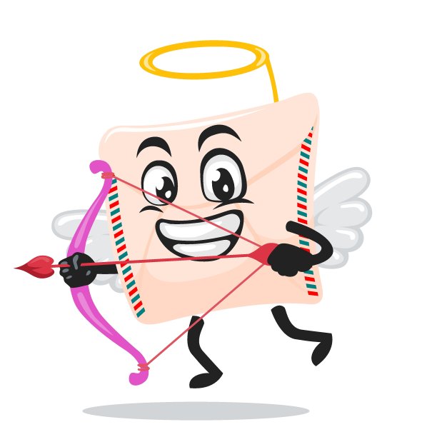 矢量插图的邮件吉祥物或角色图片下载