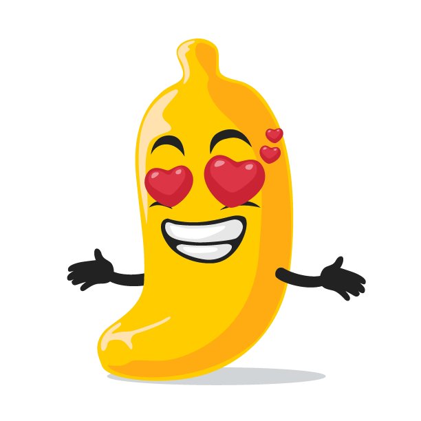 矢量插图的香蕉吉祥物或角色图片下载