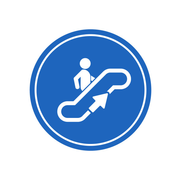 白色背景上的楼梯标志图片下载