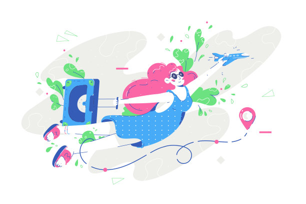 女人乘飞机度假图片下载