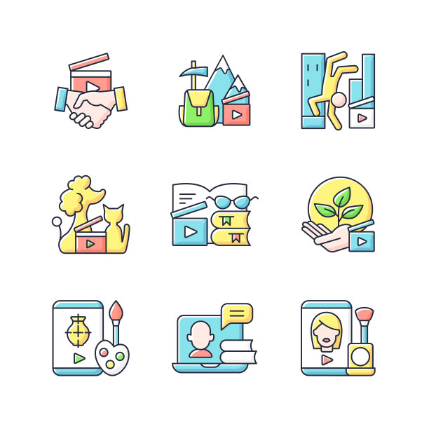 视频内容RGB颜色图标设置图片下载