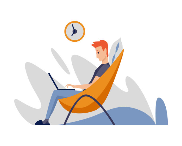 在舒适的环境中在家工作的自由职业者。卡通人物在家工作。在隔离期间呆在家里。是安全的图片下载