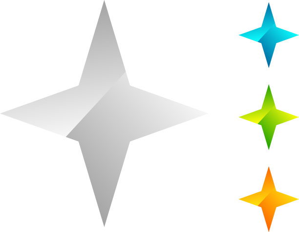 星星爆日爆图标符号放射状形状图片下载