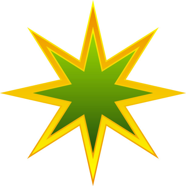 星星爆日爆图标符号放射状形状图片下载