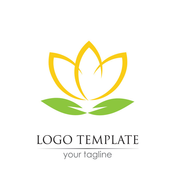 花卉郁金香标志设计模板图片下载