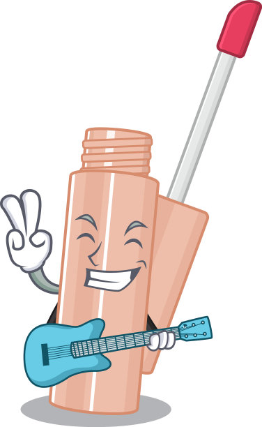 才华横溢的音乐家唇色卡通设计图片下载