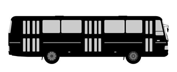 黑白图像总线图片下载