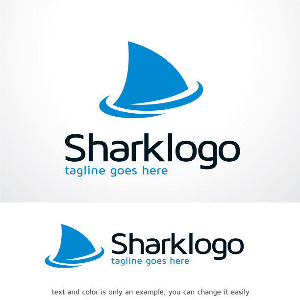 鲨鱼标志模板图片下载