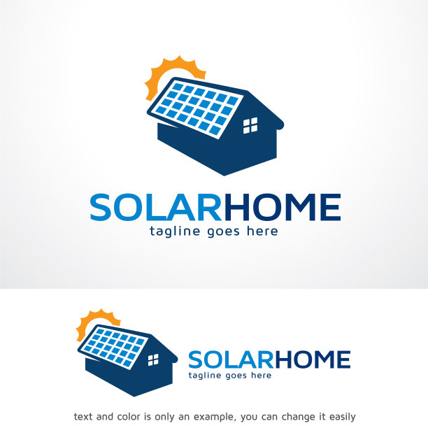 太阳能家居标识模板设计会徽设计图片下载