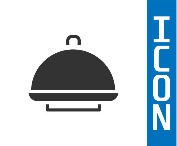 灰色的托盘上盖着一个食物的图标图片下载