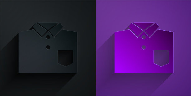 剪纸保龄球t恤图标孤立在黑色上图片下载