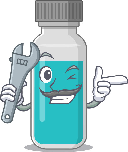 漫画化的医学测试瓶作为机械师工作图片下载