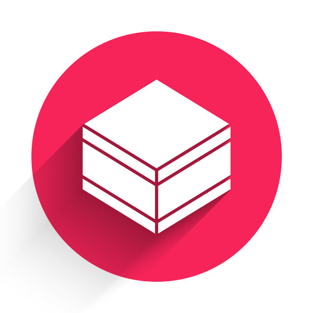 白色布朗尼巧克力蛋糕图标与隔离图片下载