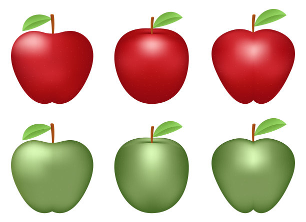 鲜苹果集设计孤立上图片下载