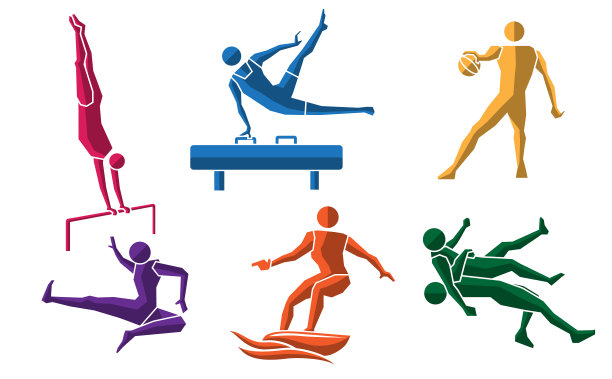 彩色运动平面图标设置06图片下载