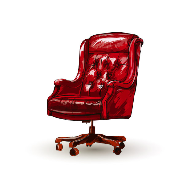 办公椅老板座位3d线艺术图片下载