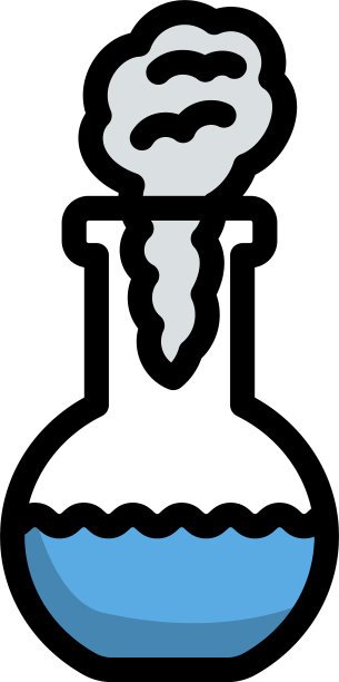 内有化学反应的图标灯泡图片下载