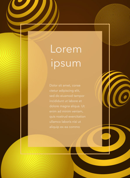 抽象背景与3d黄色球暗图片下载