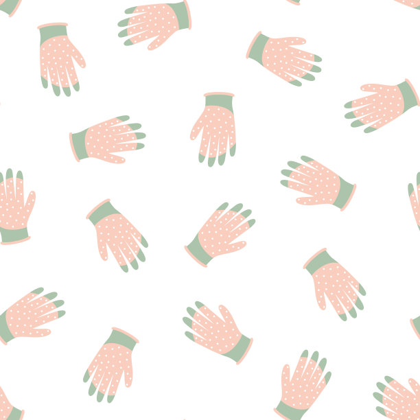 无缝模式与橡胶手套上白色图片下载