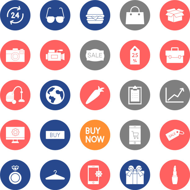 时尚图标集可以轻松修改或编辑图片下载