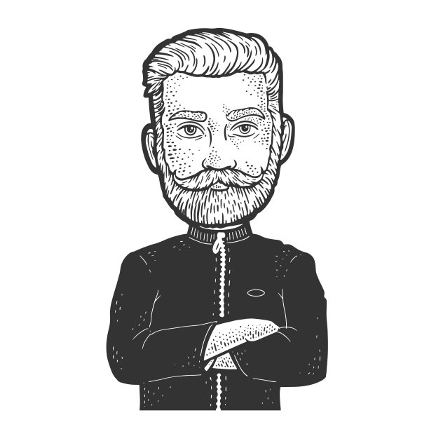 一个有着巨大头像的男人图片下载