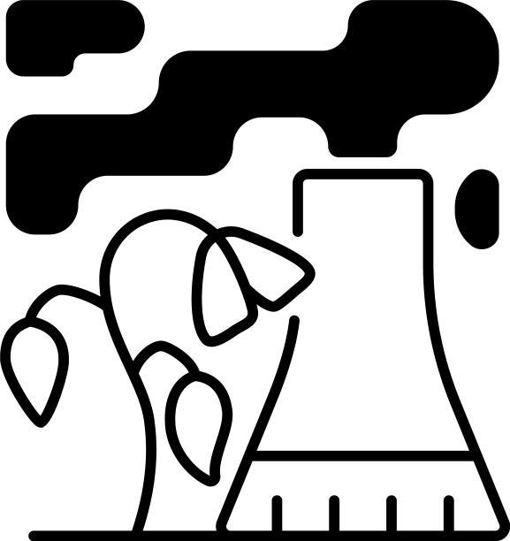 枯萎的植物黑色线性图标图片下载