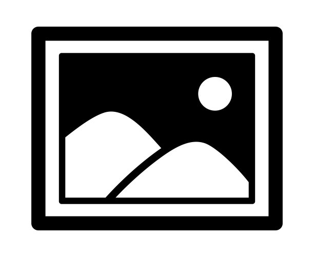 风景照片孤立的矢量图标。图片下载