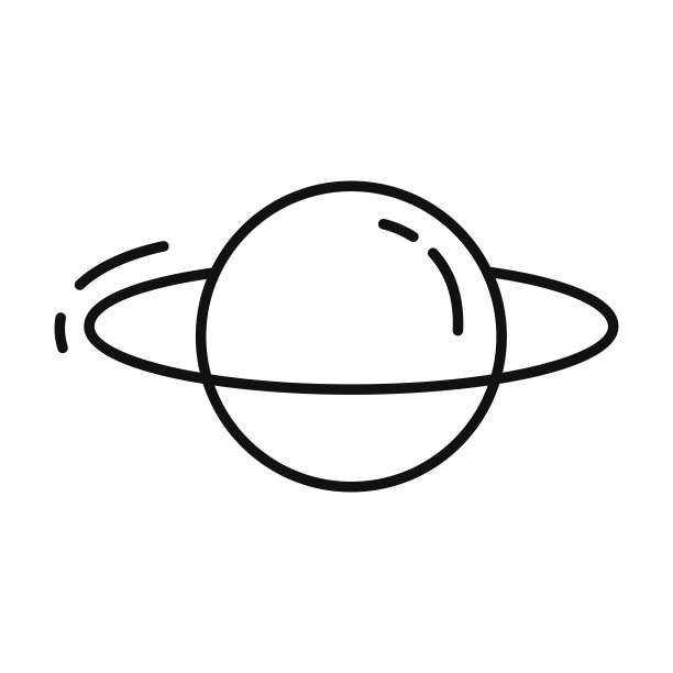 土星直系图标。向量图片下载