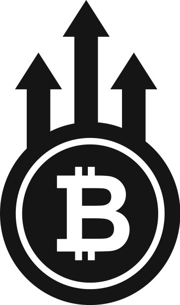 比特币交易增长图标简约风格图片下载