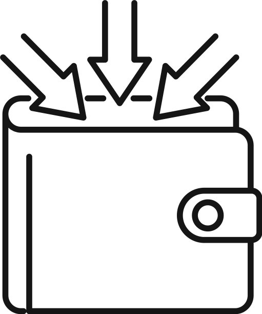 钱包收入图标轮廓样式图片下载