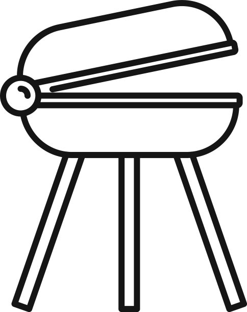 肉火盆图标轮廓风格图片下载