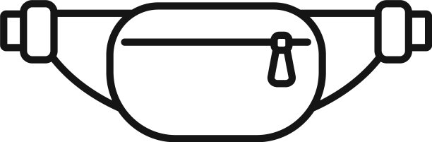 布袋腰图标轮廓风格图片下载