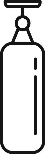 拳击袋图标轮廓风格图片下载