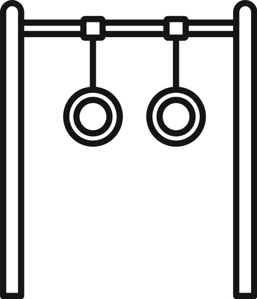 健身戒指图标轮廓风格图片下载