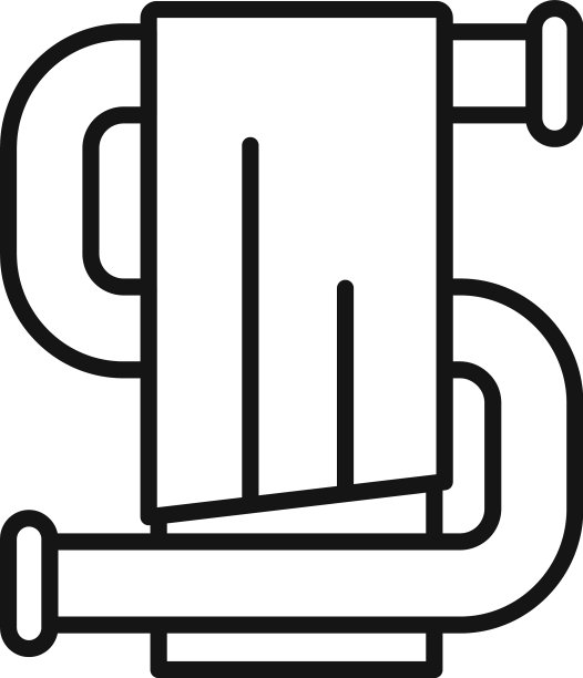 加热毛巾轨图标轮廓风格图片下载