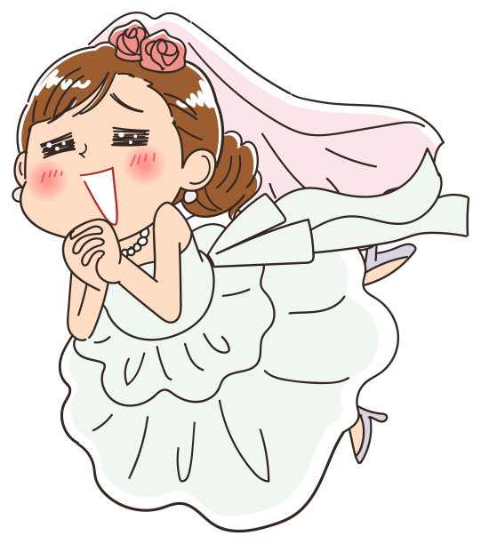 穿着婚纱的女人表达了她的感情。图片下载